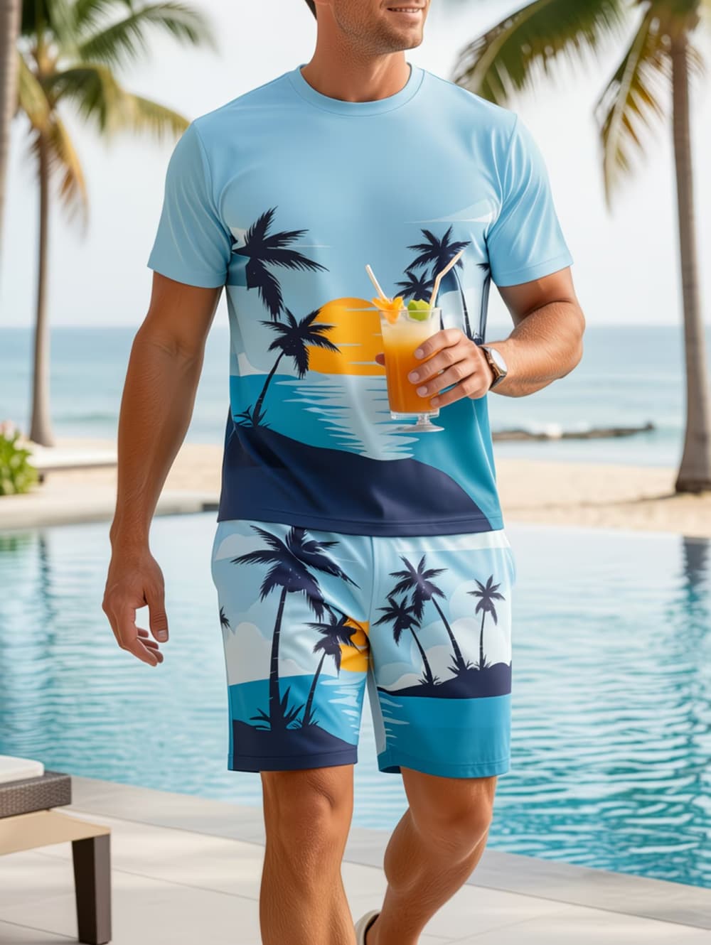 Summer Clothing For Young Men - 2026 Men's 2 Piece Set Hawaiian