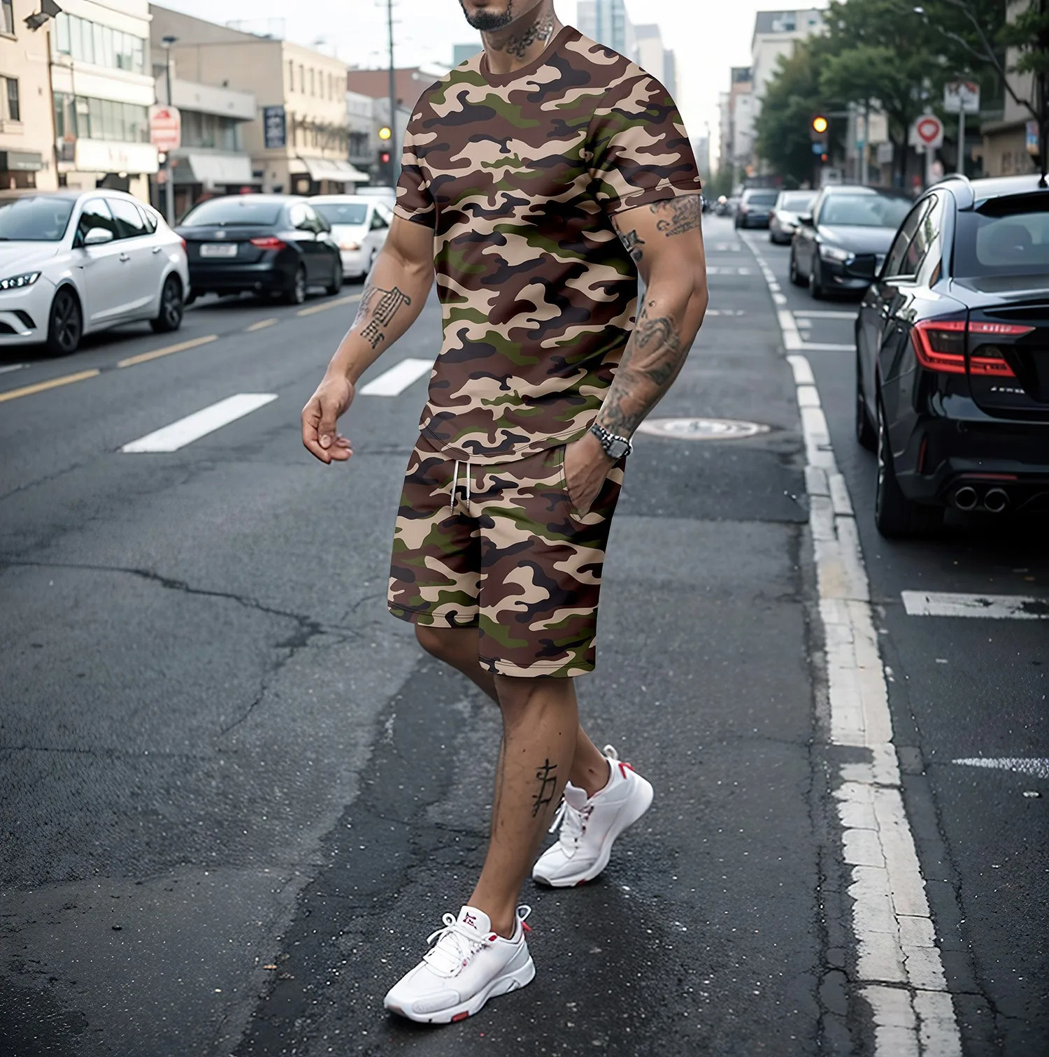 Summer Clothing Women - Camouflage Outdoor Tracksuits 3D Print Men's