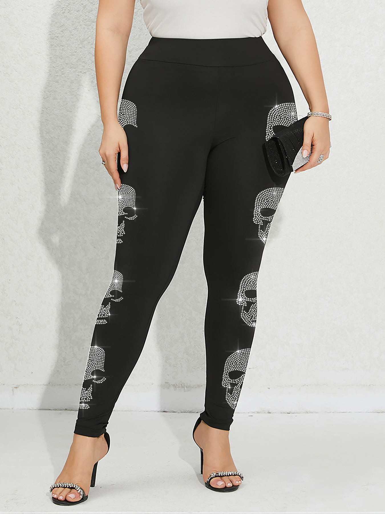 Summer Clothing Juniors - Plus Size Women's Pants Skeleton Pattern