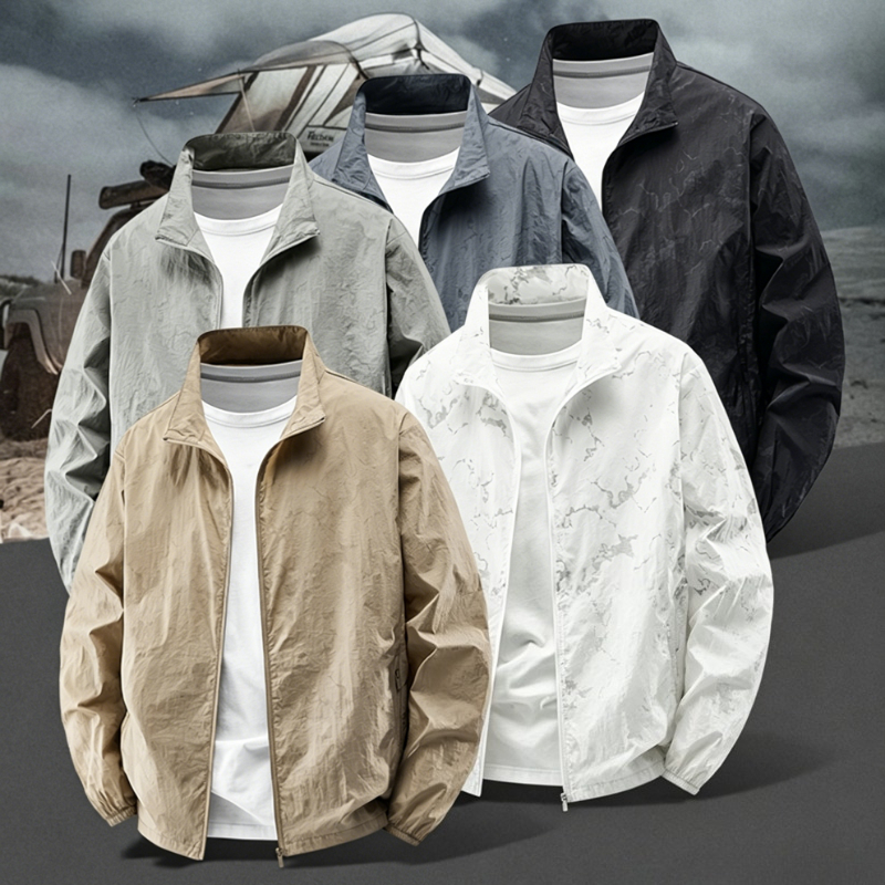 Summer Uv Clothing - Men's Stand Collar Sun Protection Jacket