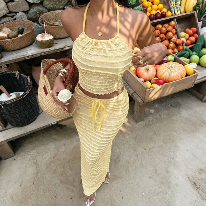 Summer Clothing Women Sale - Sexy Elegant Dress Two Piece Skirt