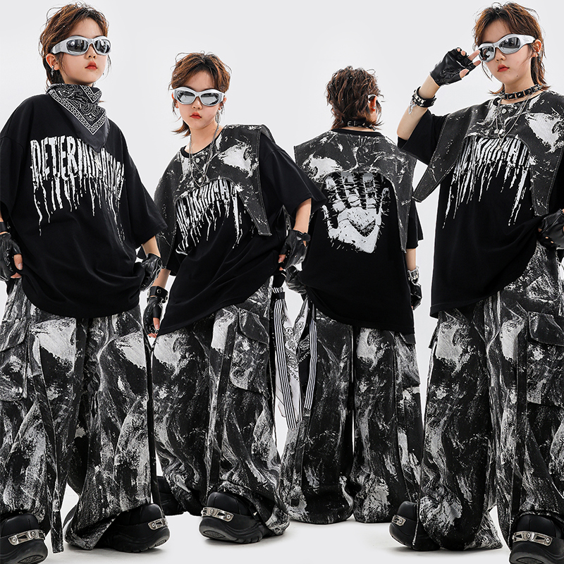 Summer Clothing Drawing For Kids - Kids Hip Hop Clothing Sets Gradient