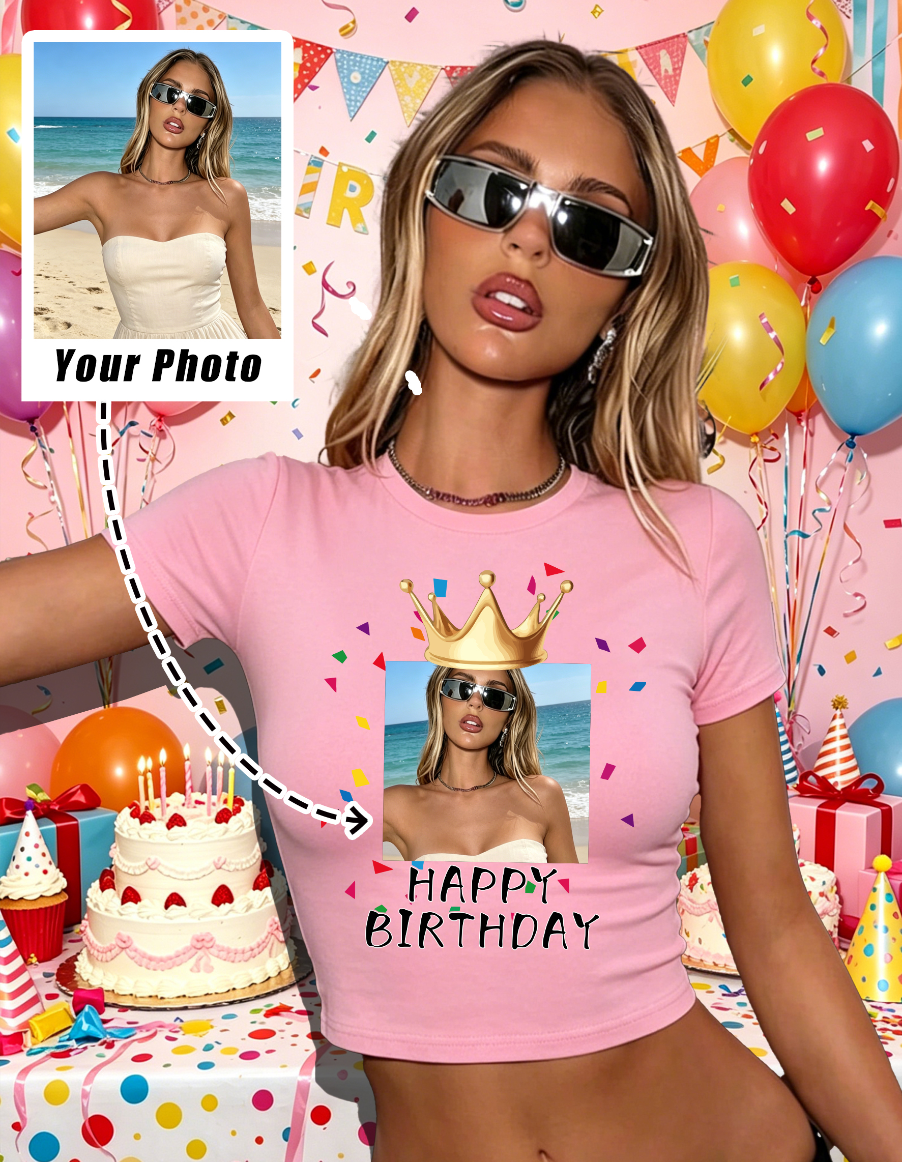 Summer Clothing Juniors - Custom Graphic Logo Slim T Shirts
