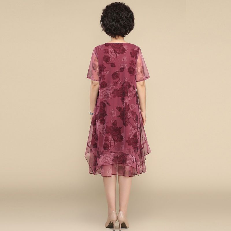 NEW O-Neck Short Sleeve Dresse - Summer Gauze Clothing review and price