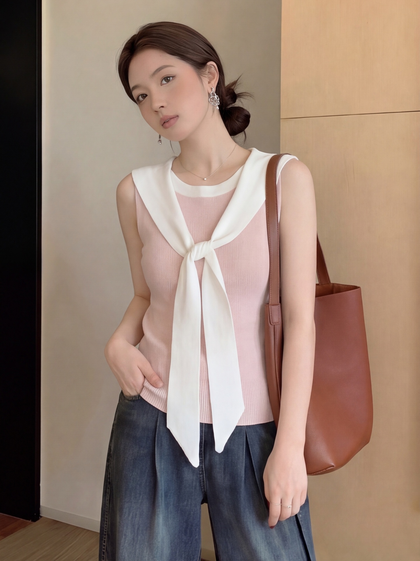 Dopamine Pink Navy Necktie Ves - Summer Clothing Old Navy review and price
