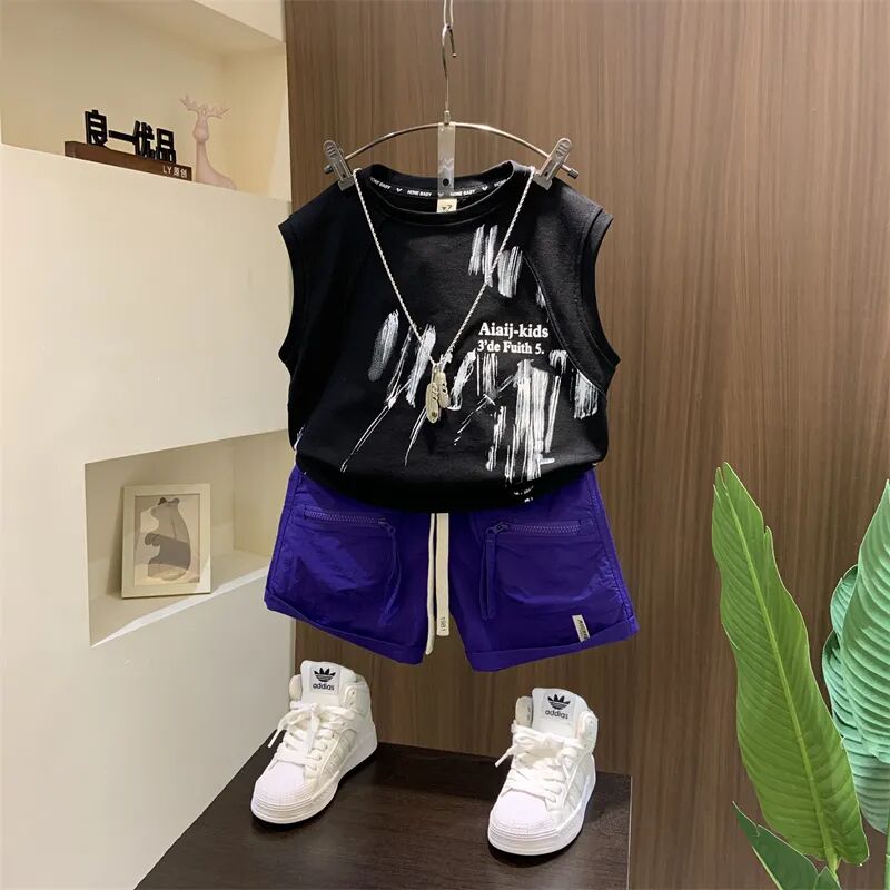 Kids Boys' Tank Top Set Summer - Summer Clothing Drawing For Kids review and price