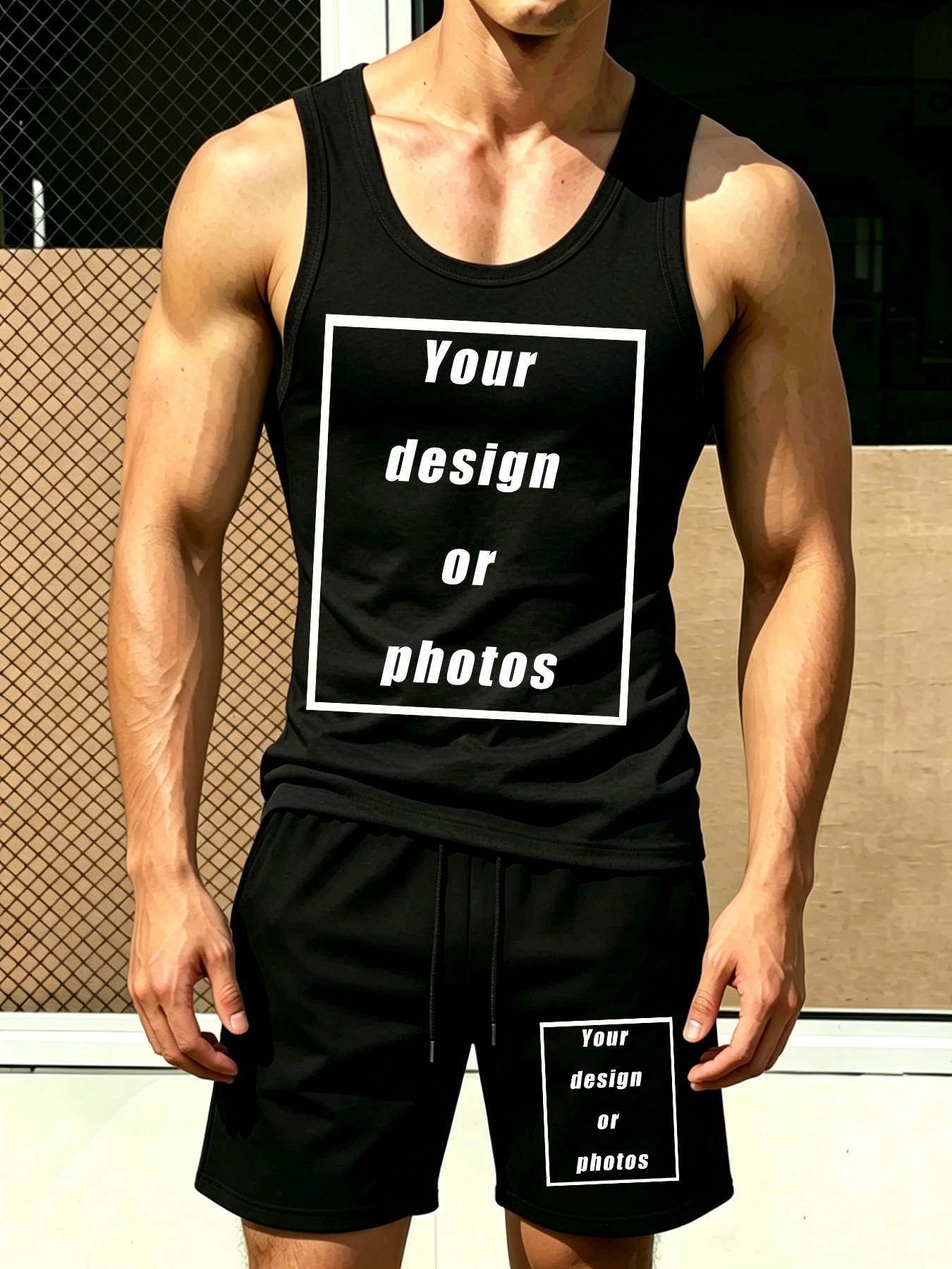 Men's Sports Tank Top Set Shor - Summer Clothing Men Fashion review and price