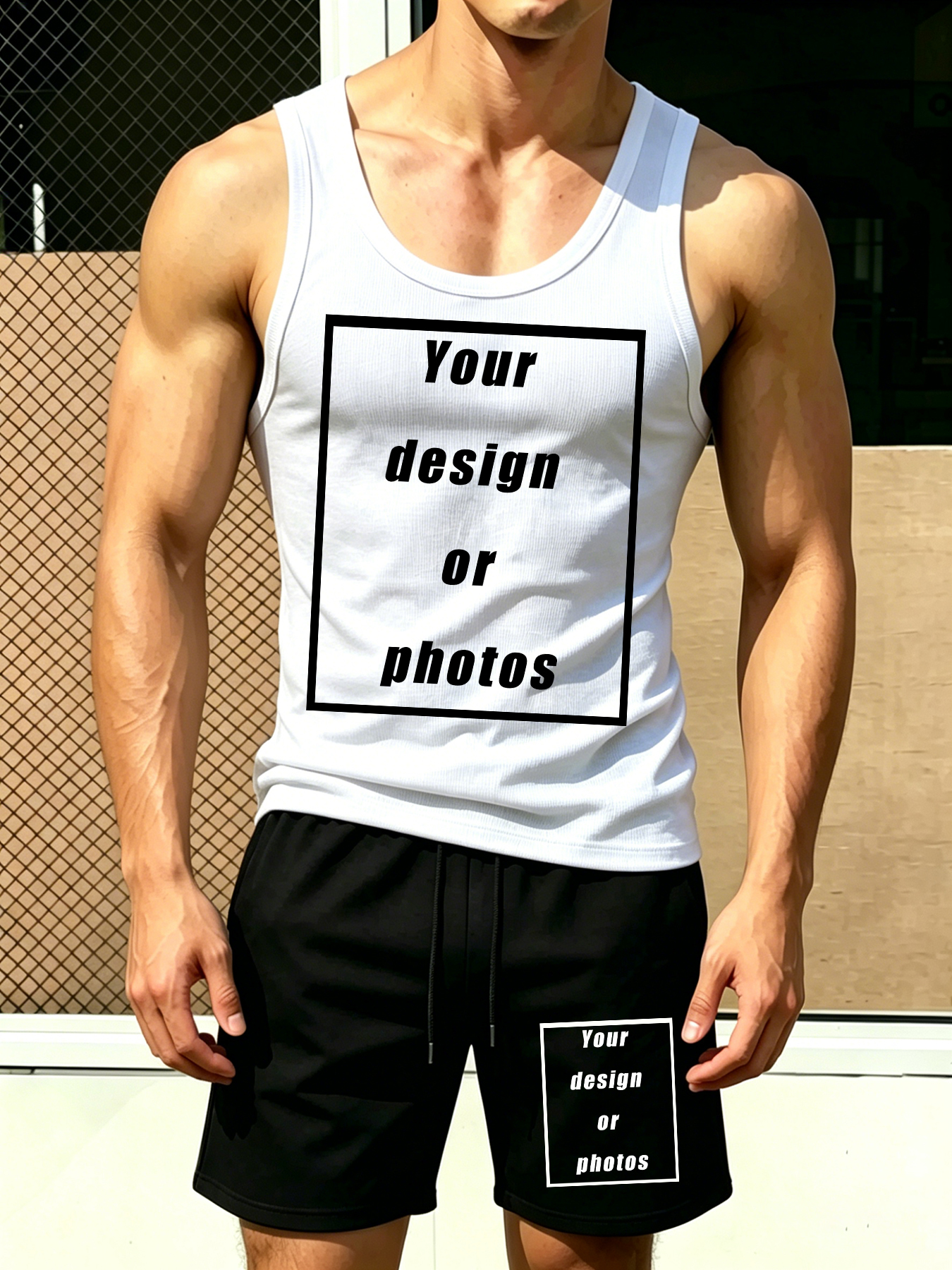 Men's Sports Tank Top Set Shor - Summer Clothing Men Fashion review and price