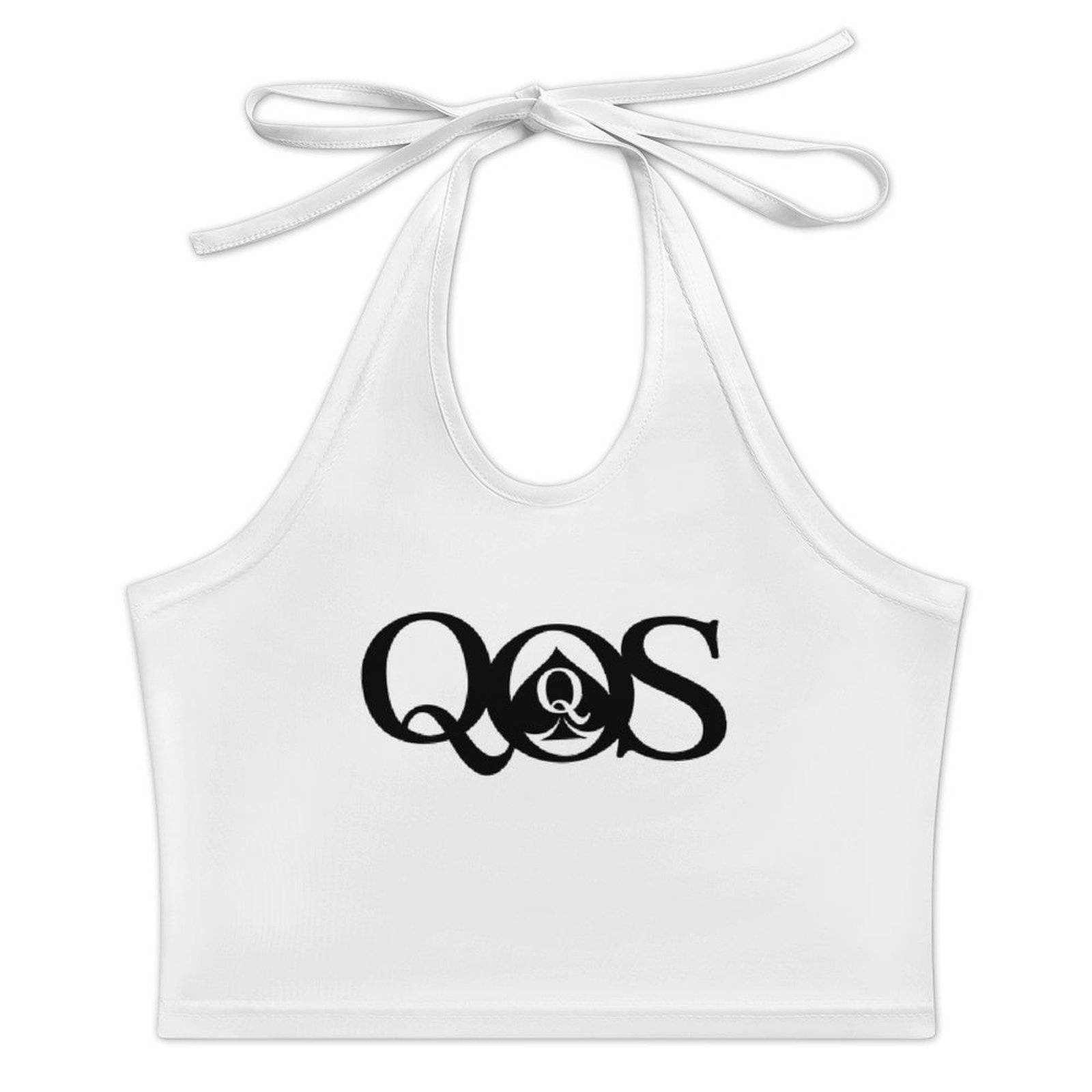 Women's QOS Print Tie Halter T - Halter Neck Top review and price