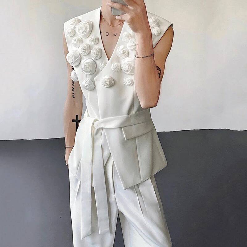 Three-dimensional Rose Sleevel - Summer Rose Clothing review and price