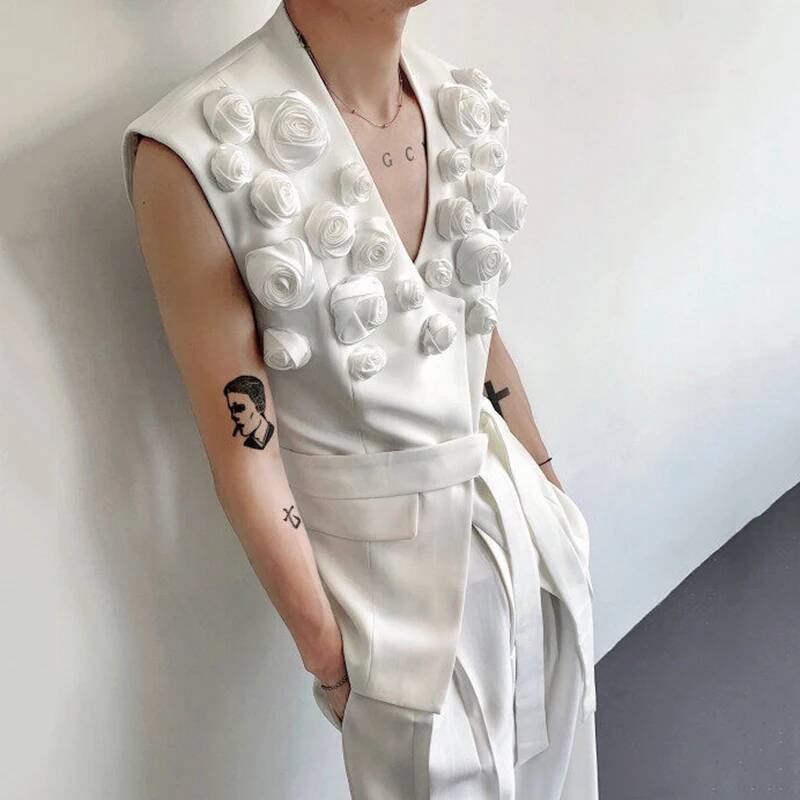 Three-dimensional Rose Sleevel - Summer Rose Clothing review and price