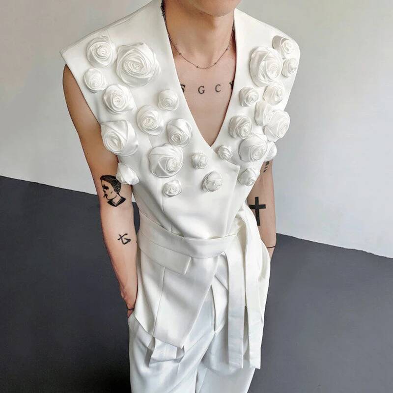 Three-dimensional Rose Sleevel - Summer Rose Clothing review and price