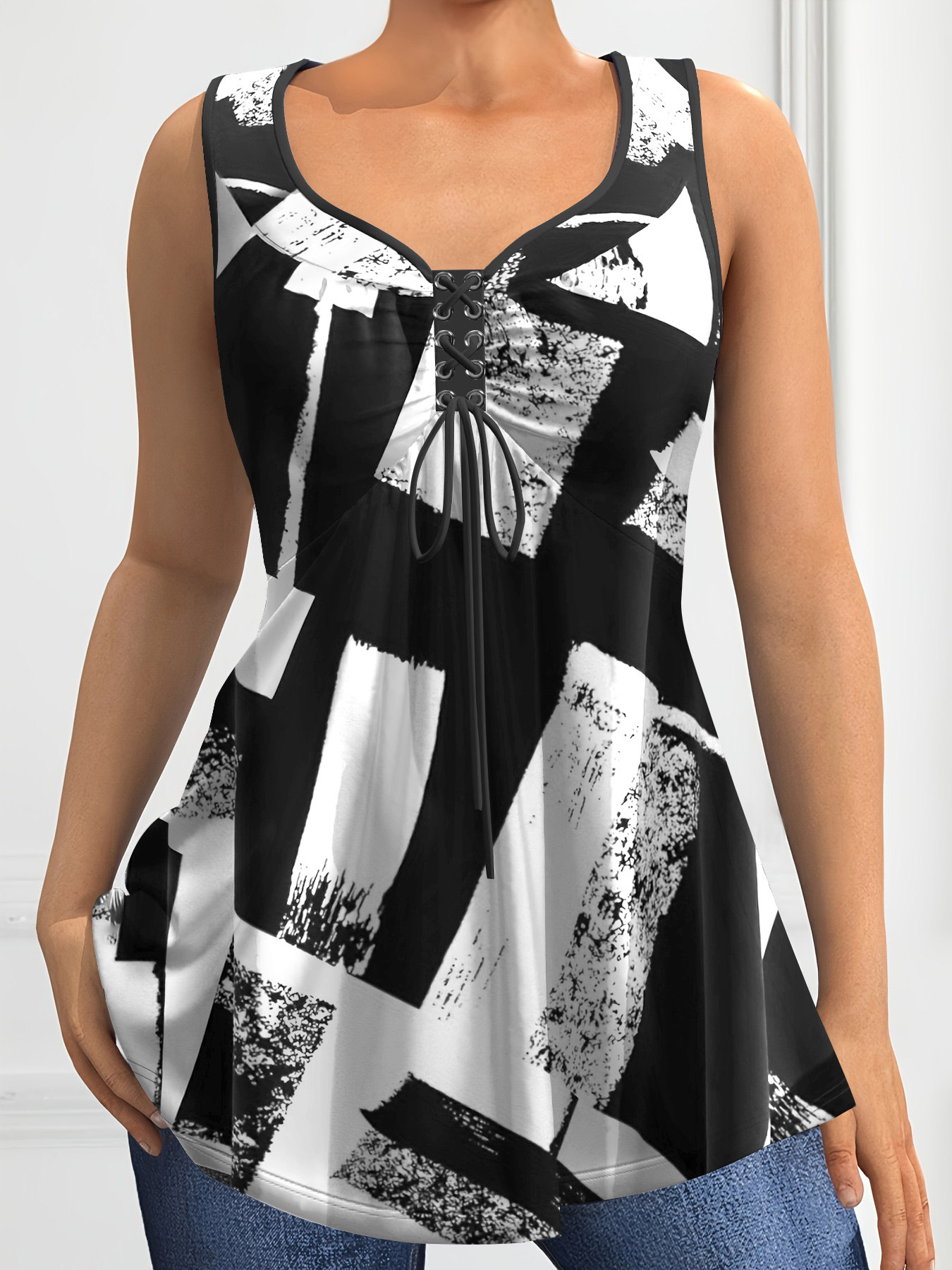 Women's Plus Size Tank Top Col - Halter Neck Top review and price