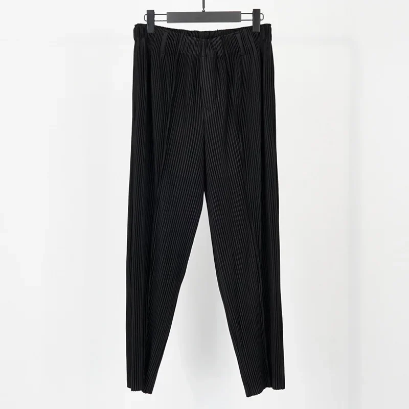 Miyake Pleated Casual Solid Pa - Japanese Summer Clothing Men review and price