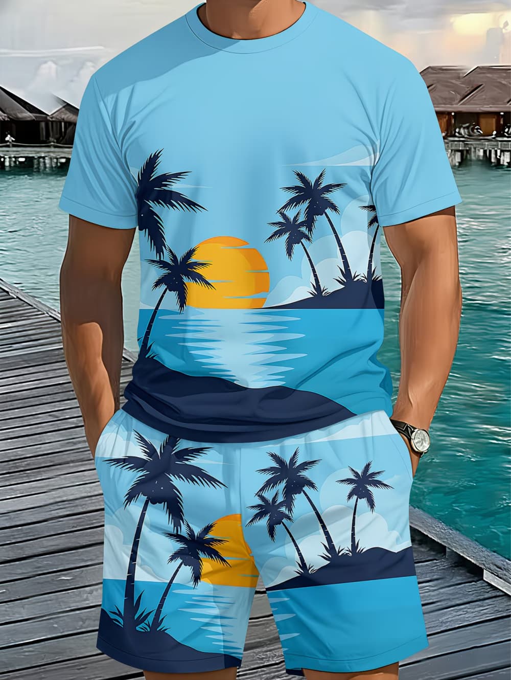 2026 Men's 2 Piece Set Hawaiia - Summer Clothing For Young Men review and price