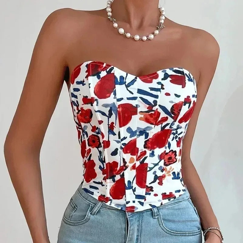 Summer Y2K Red Rose Sleeveless - Summer Rose Clothing review and price