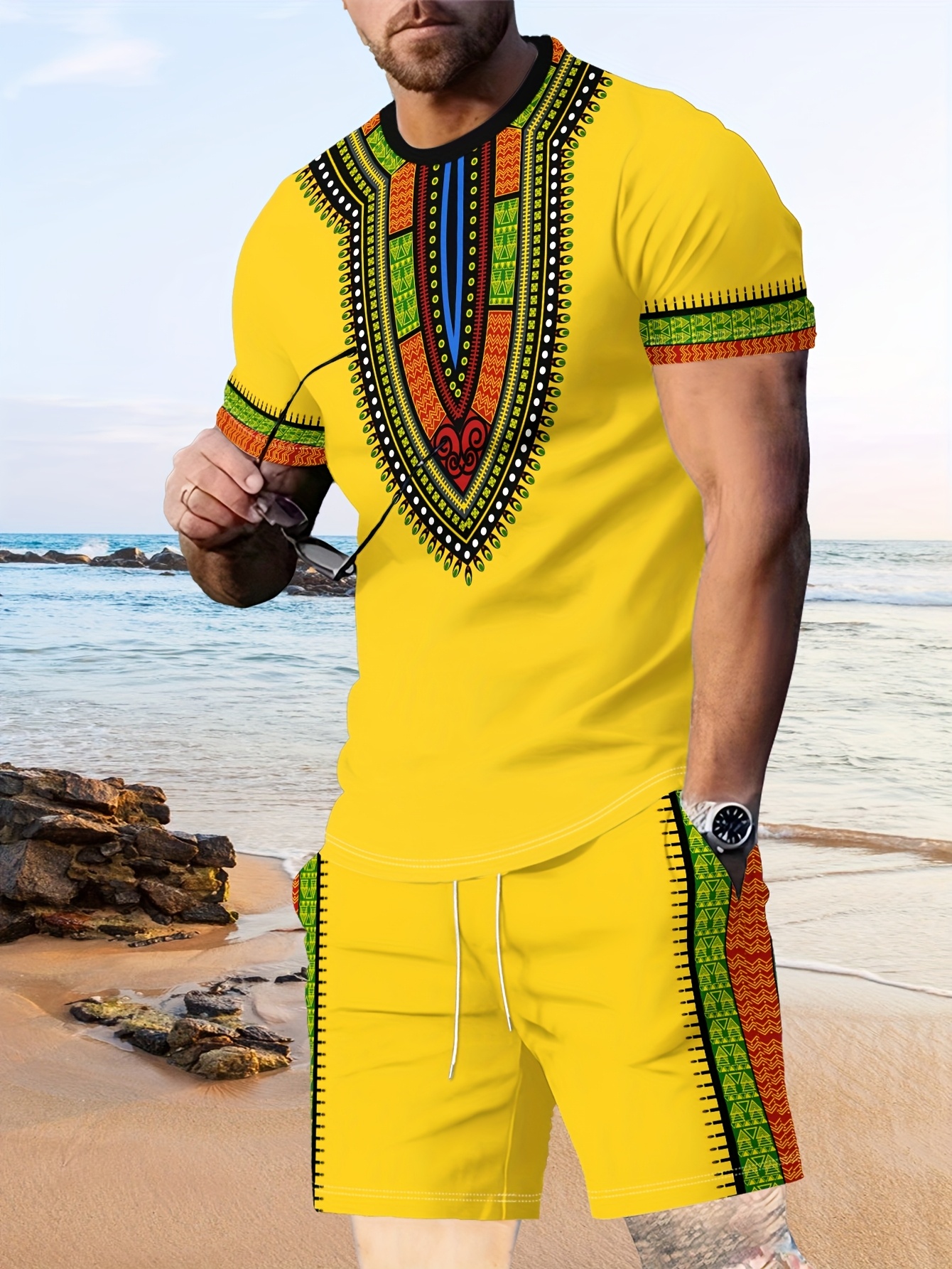 New Men's Suits African Dashik - Summer Clothing Men Fashion review and price