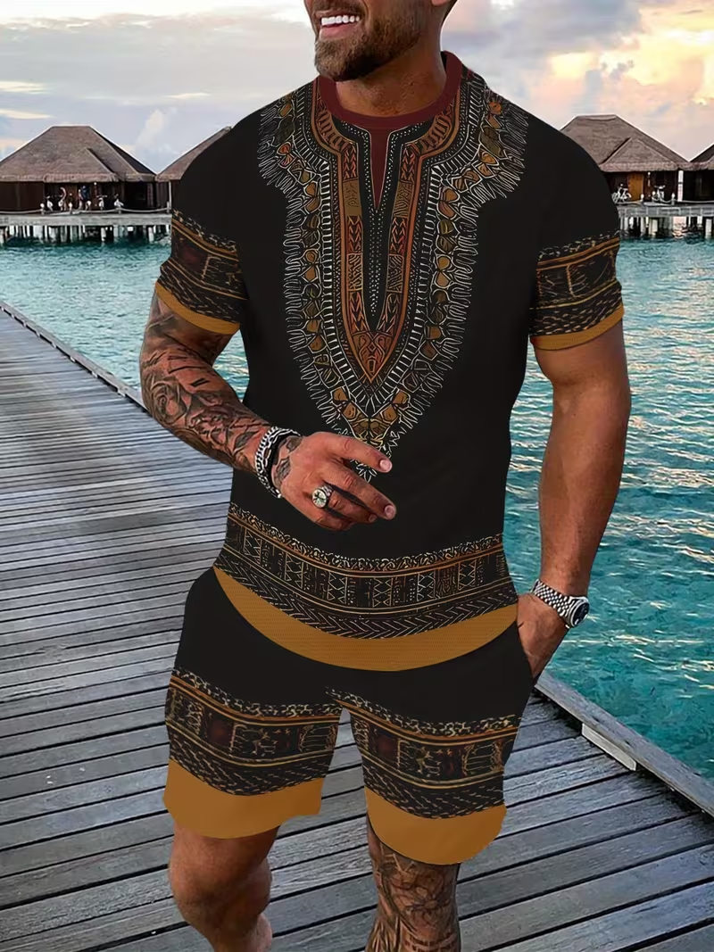 New Men's Suits African Dashik - Summer Clothing Men Fashion review and price