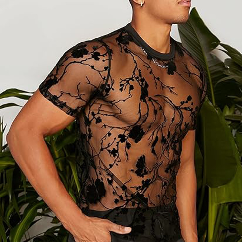Summer Men's Clothing Mesh Lac - Summer Rose Clothing review and price
