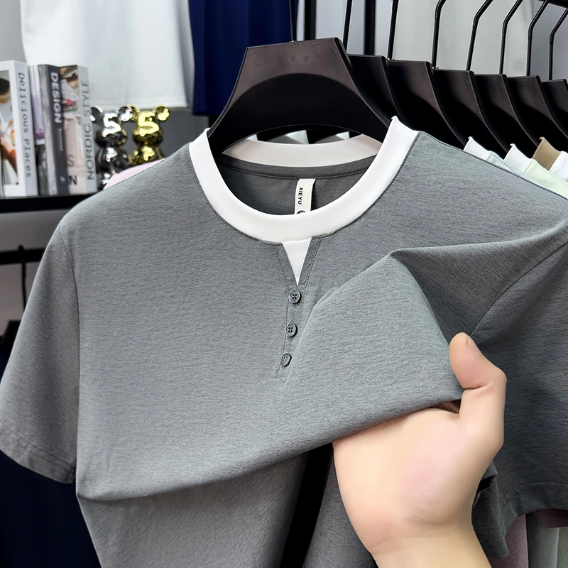 Mens Short Sleeve Henley Neck  - Summer Clothing For Young Men review and price
