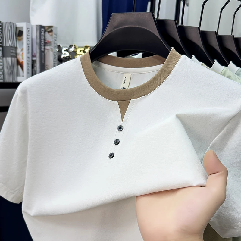 Mens Short Sleeve Henley Neck  - Summer Clothing For Young Men review and price