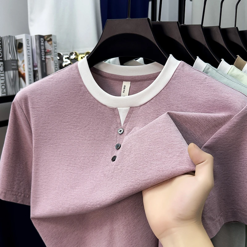Mens Short Sleeve Henley Neck  - Summer Clothing For Young Men review and price