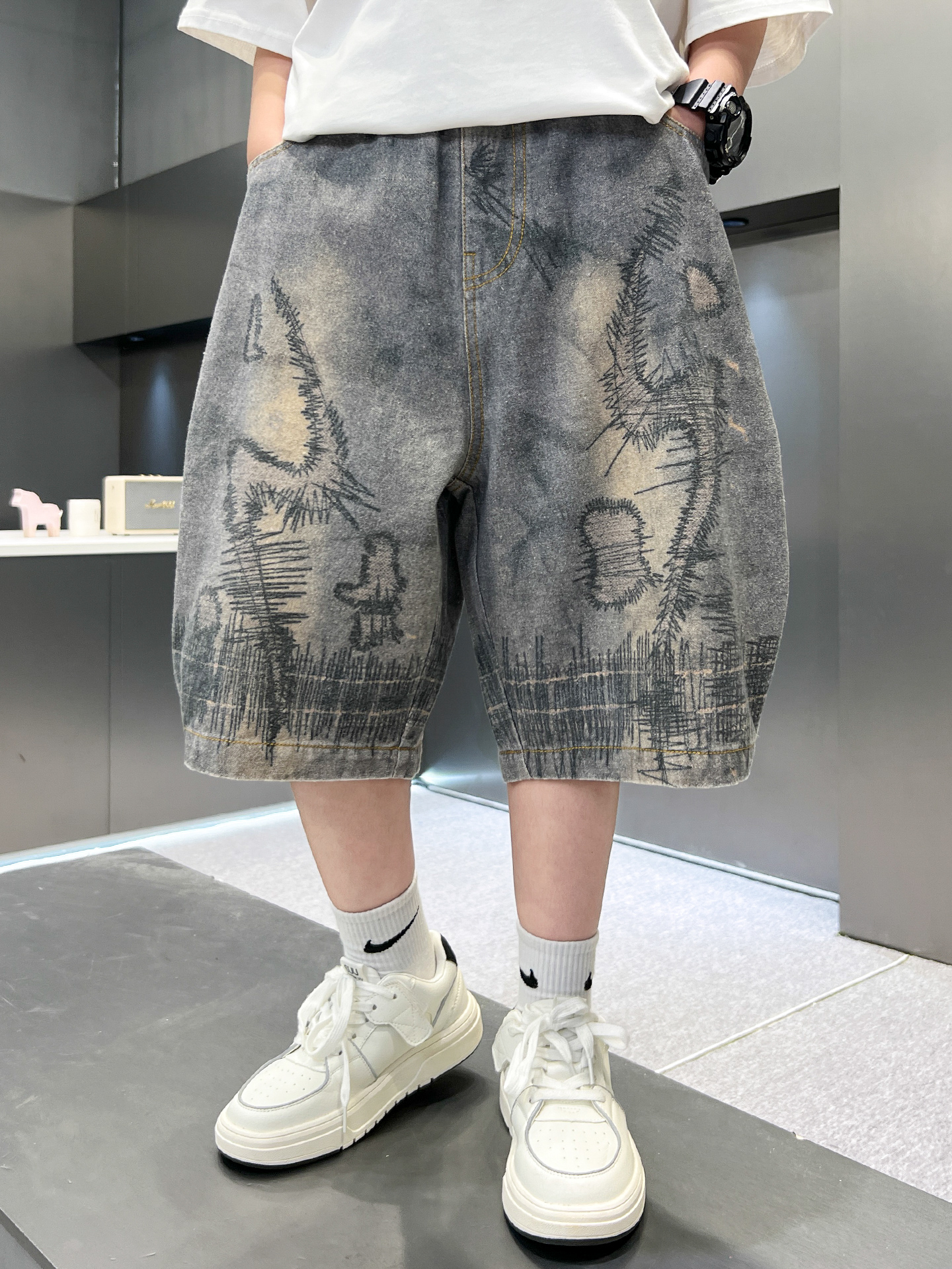Boys Summer Thin Loose Fit Den - Summer Clothing Drawing For Kids review and price