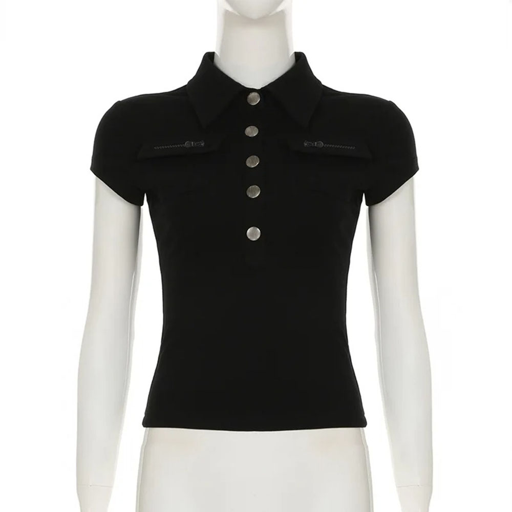 Women T Shirt Black Gothic 90s - Summer Goth Clothing review and price