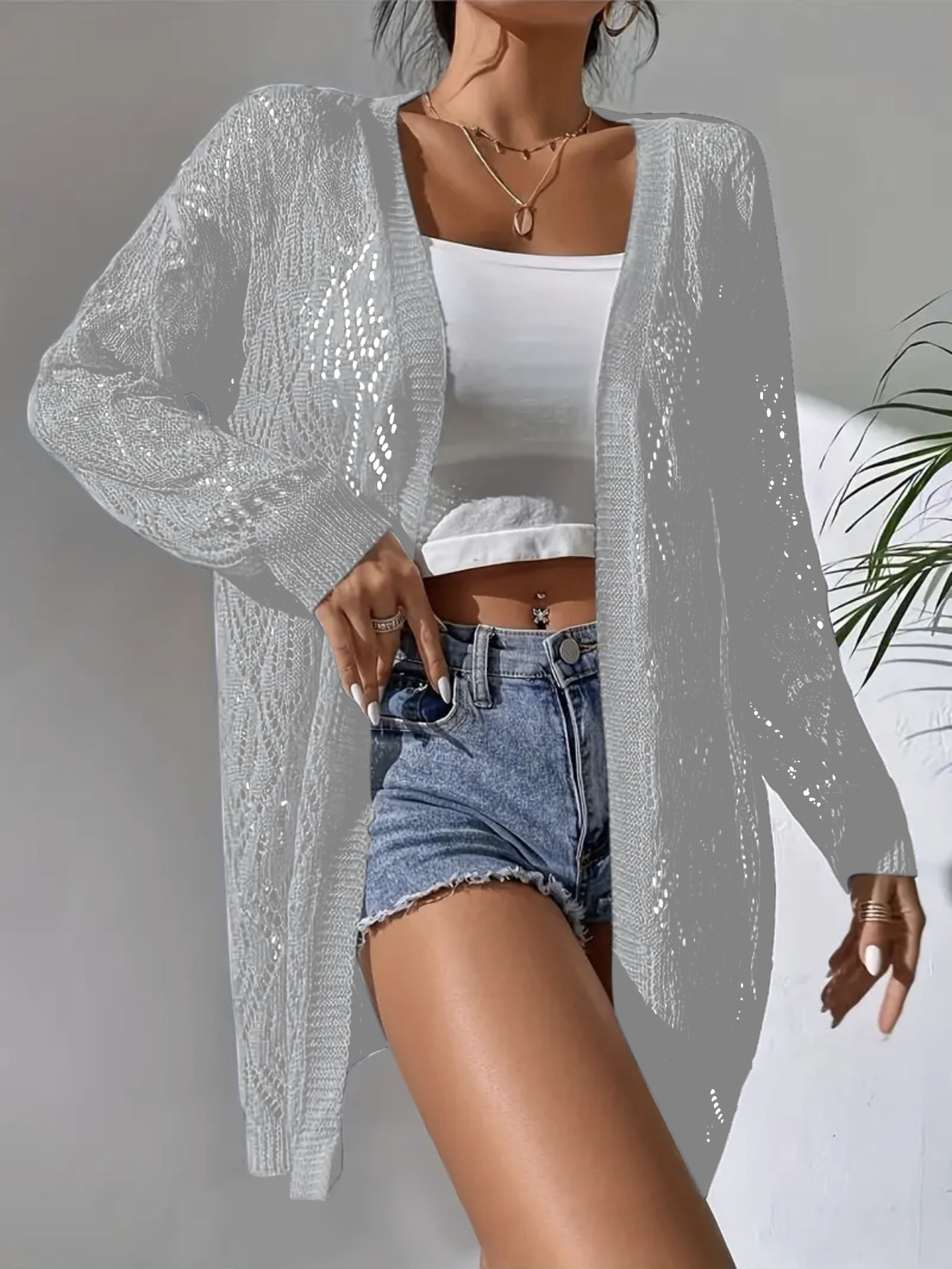 plus Size Open Cardigan Loose  - Summer Clothing Juniors review and price