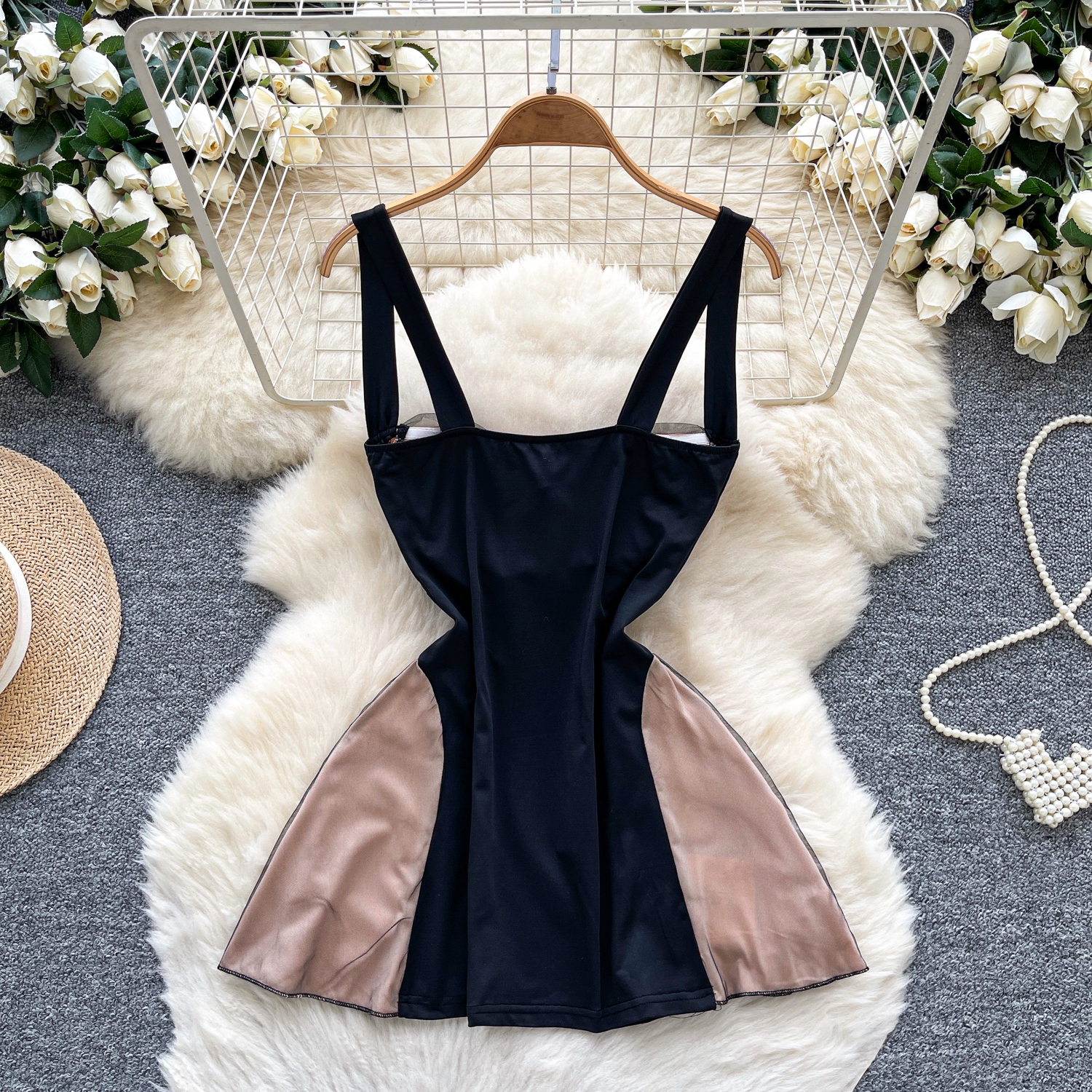 Chic vintage Spliced velour pa - Summer Gauze Clothing review and price