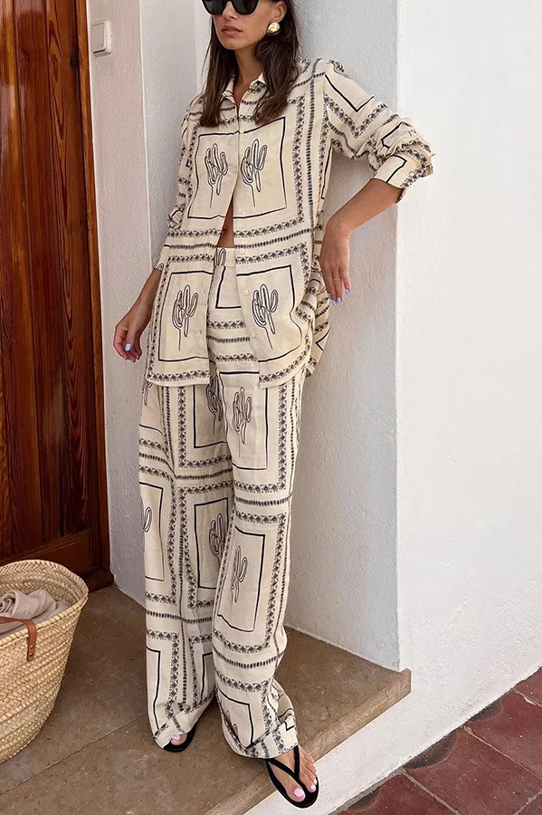 Printed Shirts Two Piece Set W - Summer Clothing Women review and price