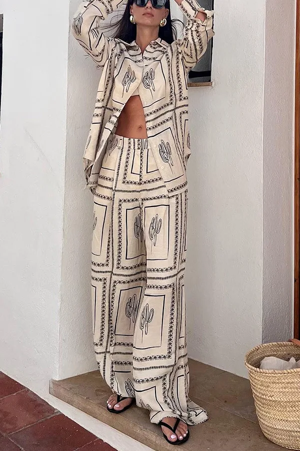 Printed Shirts Two Piece Set W - Summer Clothing Women review and price