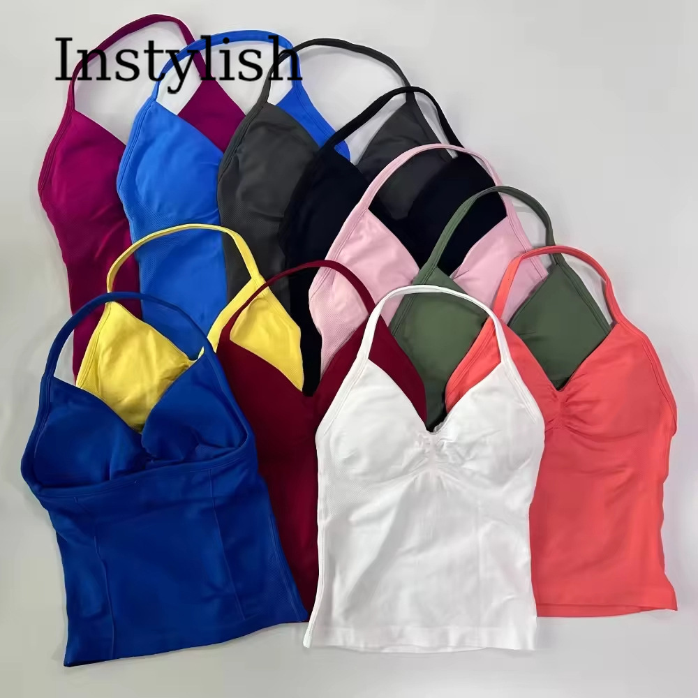 Women Seamless Yoga 2 Piece Se - Halter Neck Top review and price