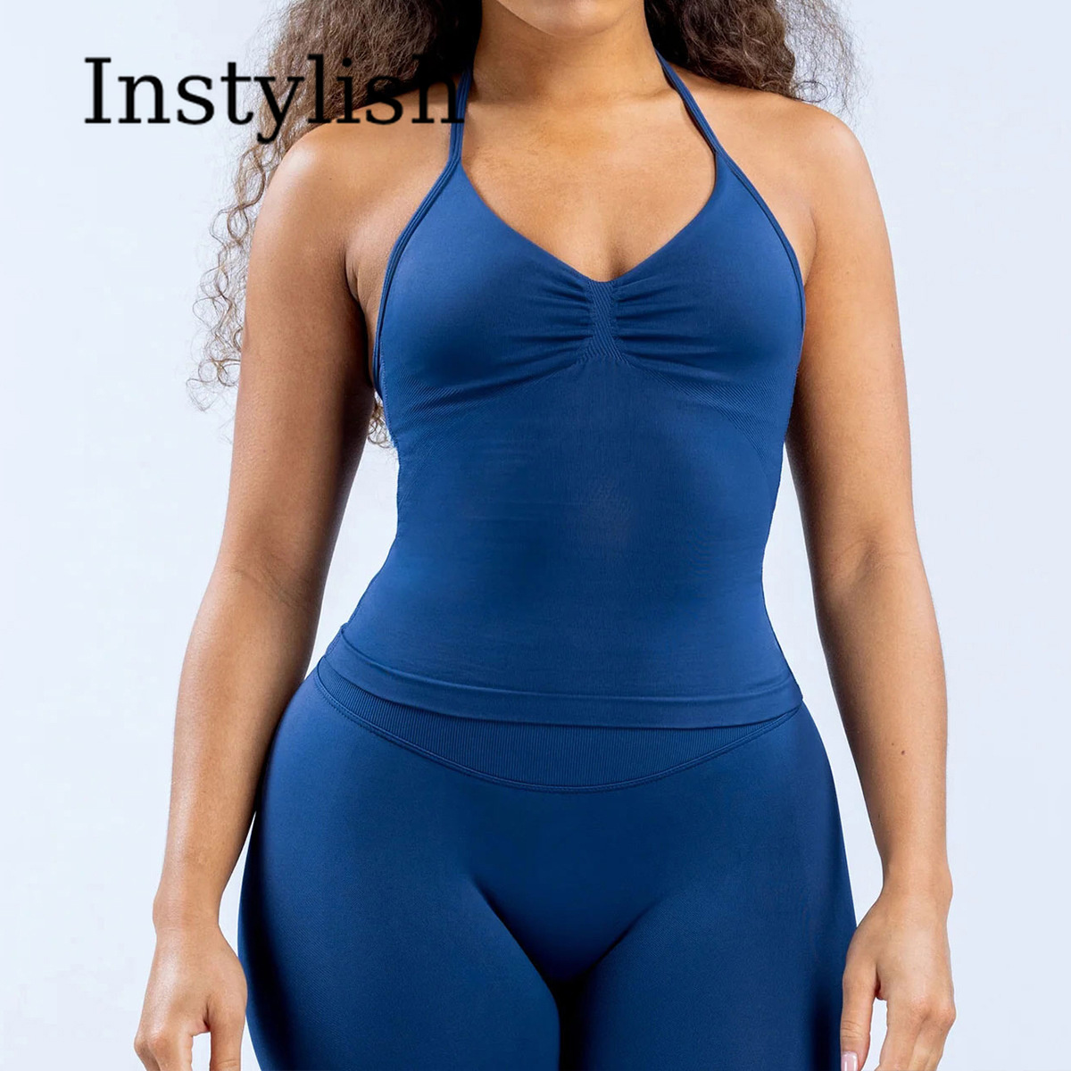 Women Seamless Yoga 2 Piece Se - Halter Neck Top review and price