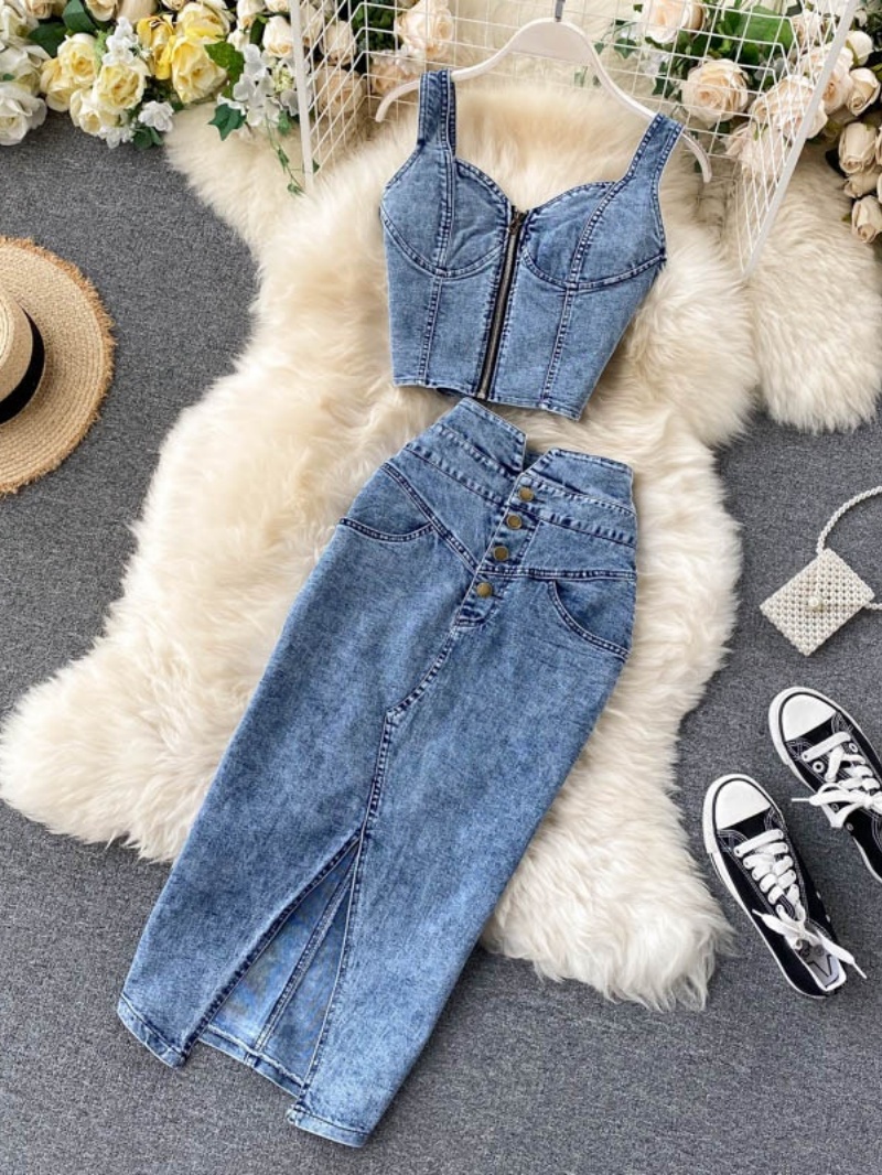 Fashion Denim 2 Piece Sets Wom - Summer Clothing Women Sale review and price
