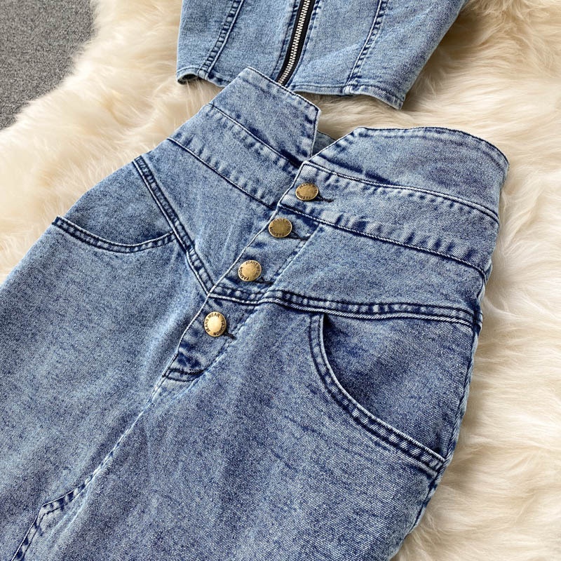 Fashion Denim 2 Piece Sets Wom - Summer Clothing Women Sale review and price
