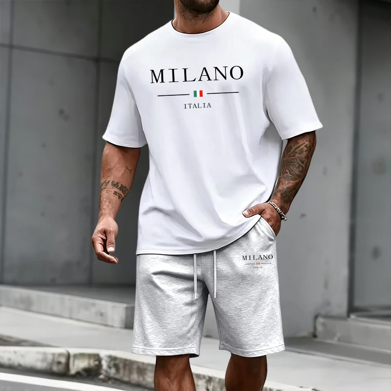 Men's Tracksuit Short Sleeve T - Summer Clothing Men Fashion review and price