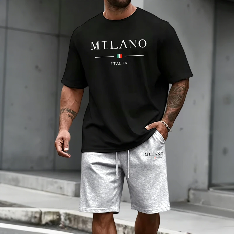 Men's Tracksuit Short Sleeve T - Summer Clothing Men Fashion review and price