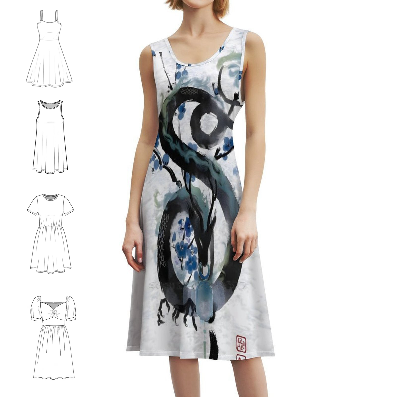 Japanese Blue Night Dragon Ink - Summer Clothing For Japan review and price