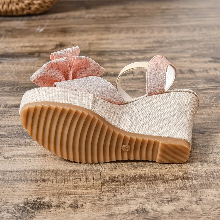 Women's Bow Knot Peep Toe Wedg - Summer Clothing Korea review and price